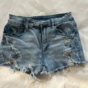 Blue wash Jean shorts